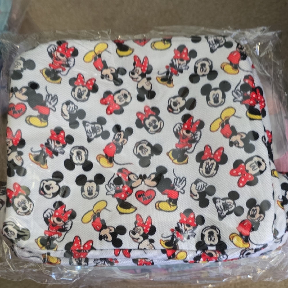 Disney Mickey and Minnie Mouse Kids Lunchbox - Red, Black, White